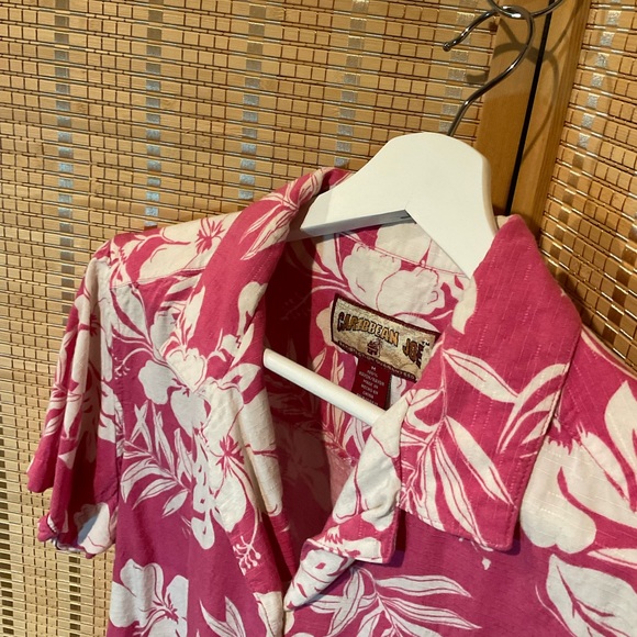 90s Caribbean Joe True Pink Hawaiian Shirt - Picture 2 of 4